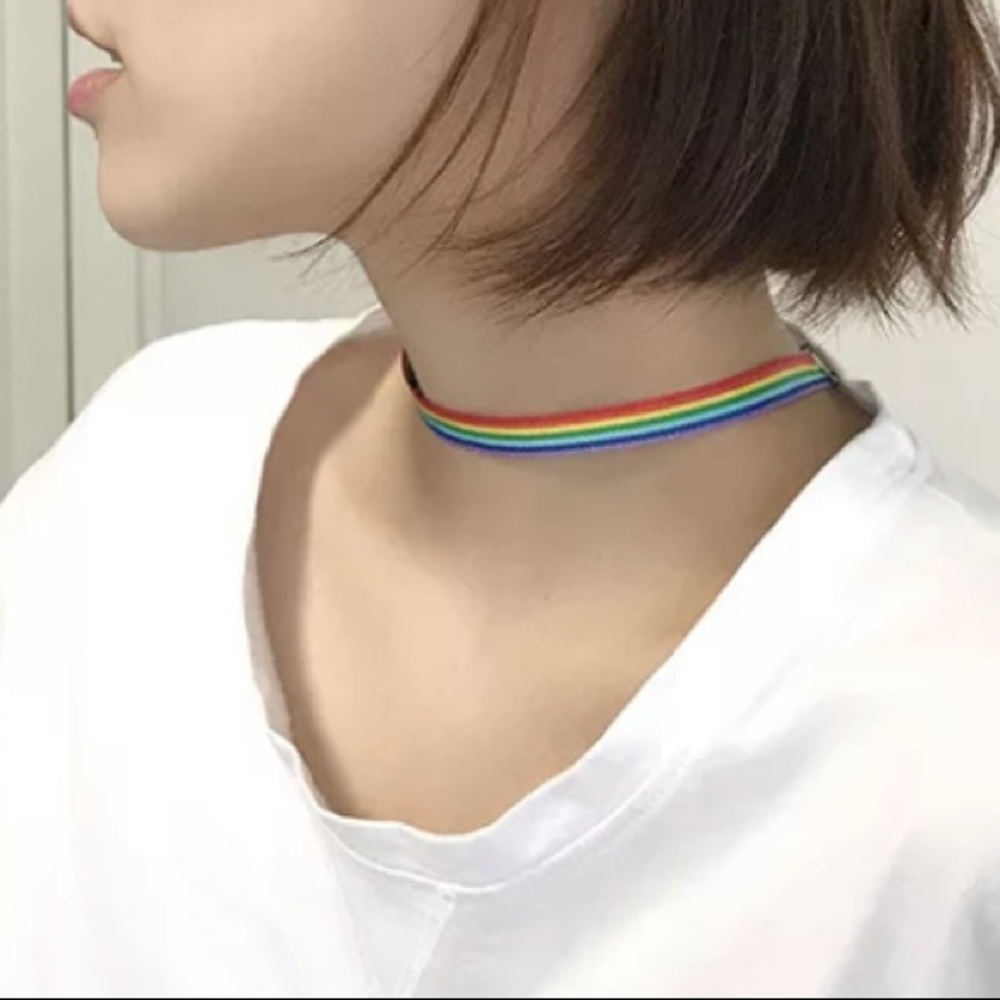 'Pride' Bundle (Bandana, Necklace, Choker) 💜❤️💛 - Picture 8 of 8